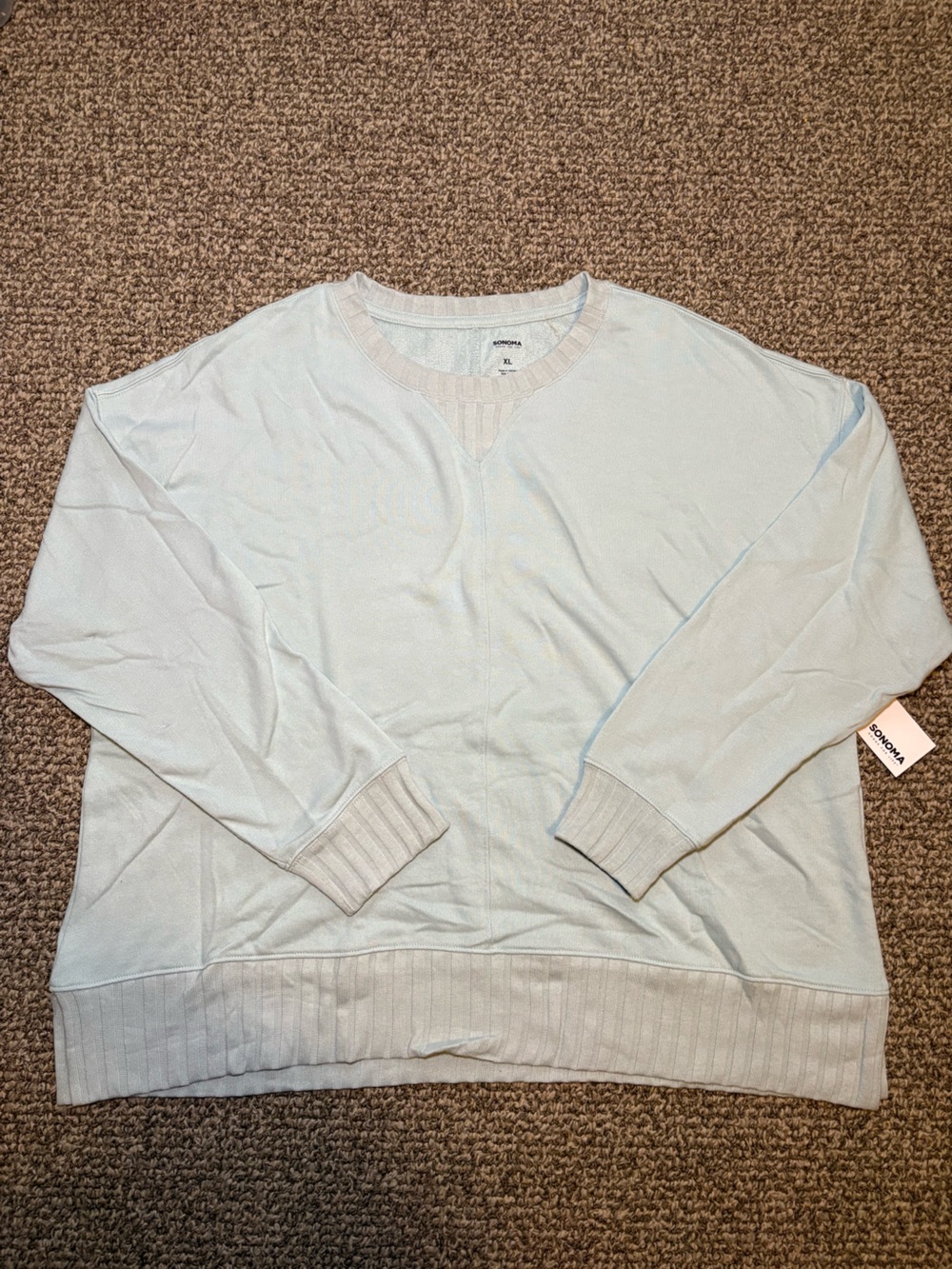Sonoma Light Blue Crewneck Sweater for Men